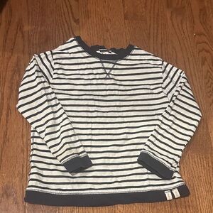Zara Navy and White Striped Baby Shirt